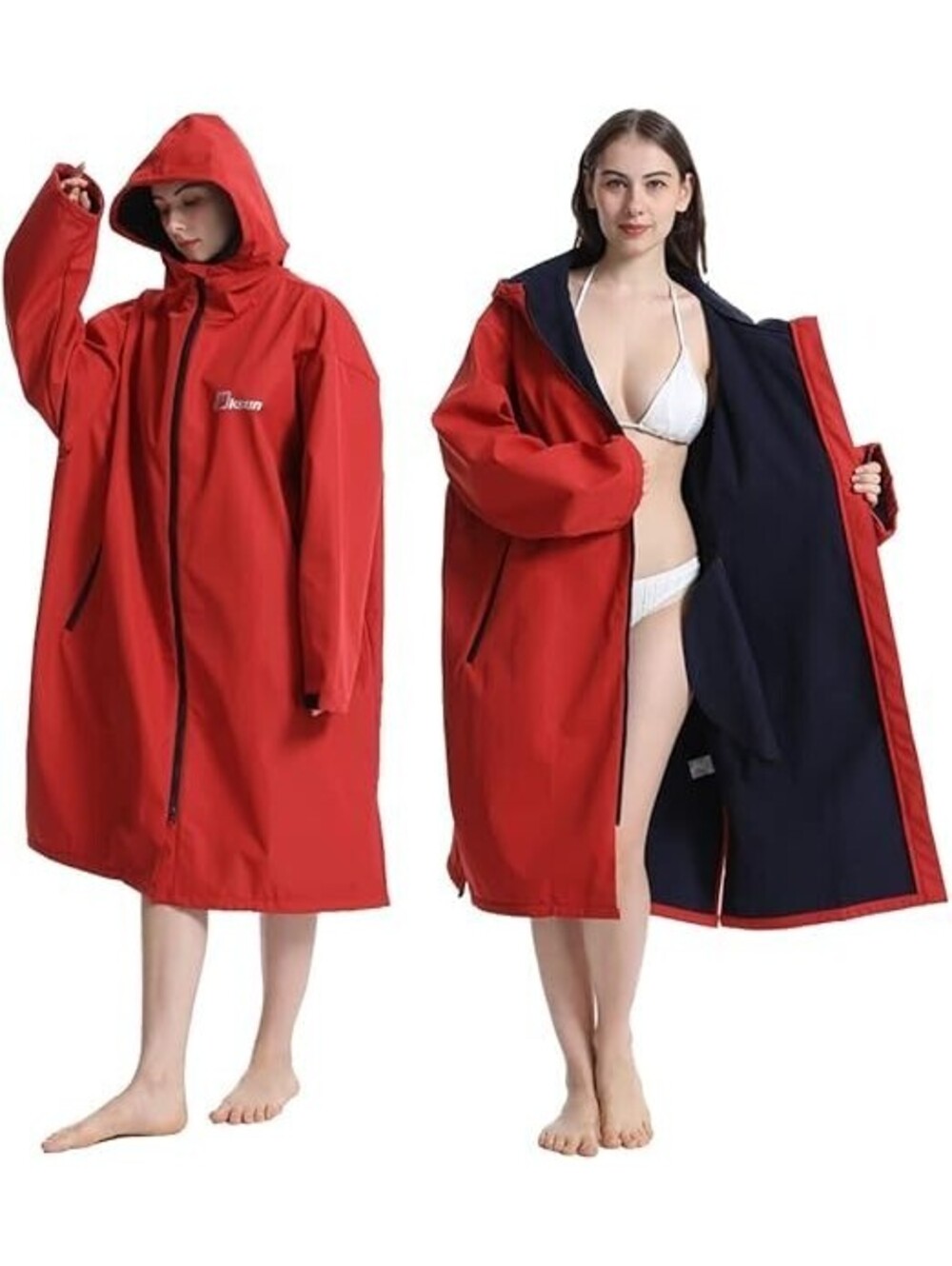Oksun Oversized Waterproof Swimming Parka Surf Changing Poncho Jacket Large XL